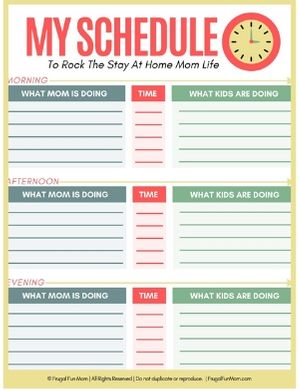 My Schedule | Frugal Fun Mom