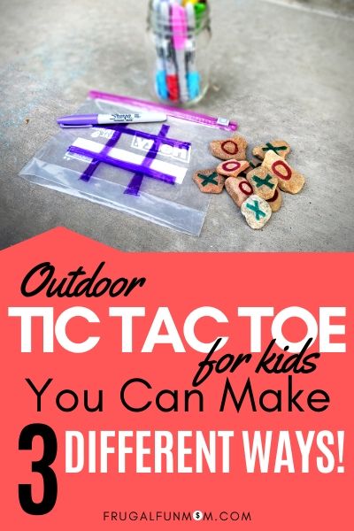 Kids Outdoor Tic Tac Toe You Can Make 3 Easy Ways | Frugal Fun Mom