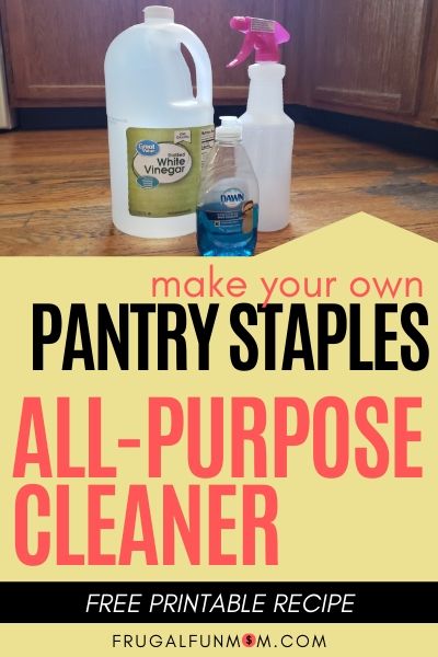 Make Your Own Pantry Staples Series: Homemade All-Purpose Cleaner | Frugal Fun Mom